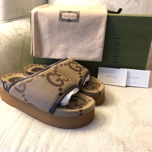 gucci platform sandals women’s size 37 - Picture 3 of 11